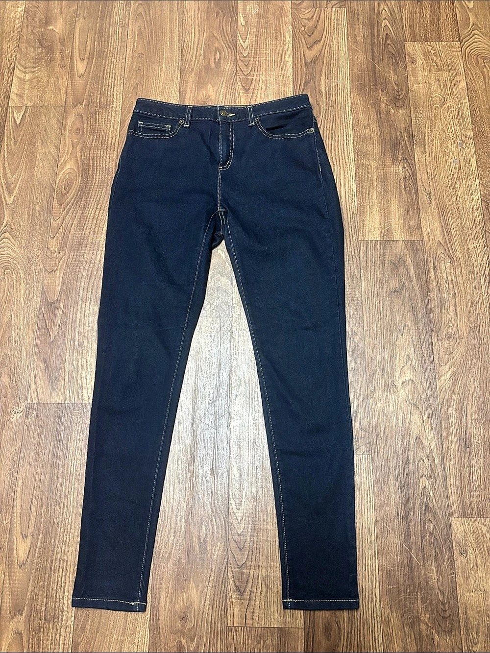 Michael Kors Izzy Skinny Jeans in Blue Waist 4